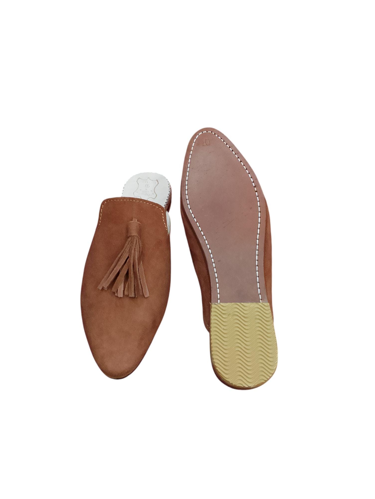 Women’s Black Leather Mules Handmade Pointed Toe Slip Women’s Black Leather Mules Handmade Pointed Toe Slip