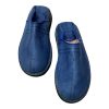 Blue Moroccan Leather Babouche Unisex Handmade Traditional Shoes