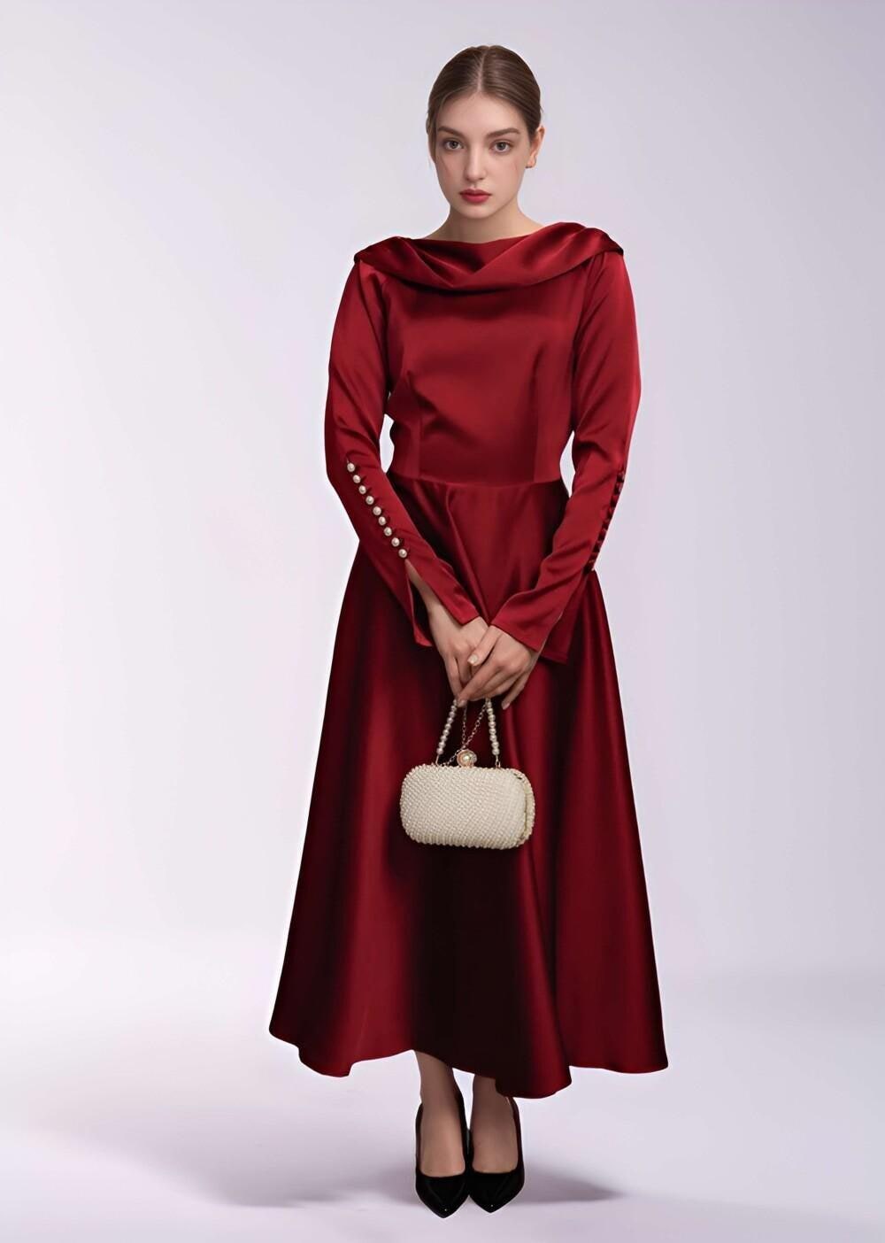 Mother Of Bride Maxi Silk Dress Elegant Long Mother Of Bride Maxi Silk Dress Elegant Long