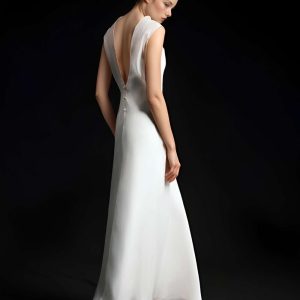 Ivory Silk Midi Dress Bridesmaid Slip Simple Wedding