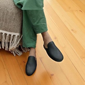 Handmade Moroccan Leather Sabot Comfortable Slip Clogs Women